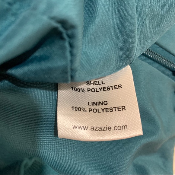 Azazie Teal Sleeveless Bridesmaid Dress - Picture 8 of 10